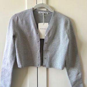Alexander Wang.T Silver Cardigan